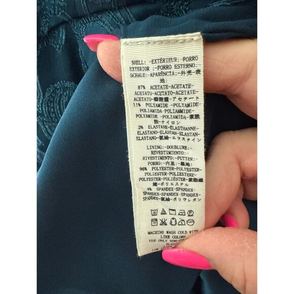 Free People‎ Karla Blossom Jacquard Mini Dress Jewel Size 0 - Picture 9 of 9